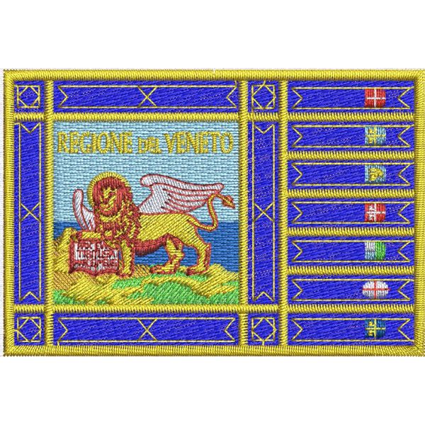 Patch  ricamato stemma regione Veneto su base bluette