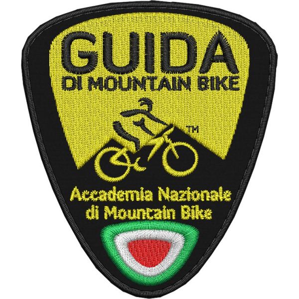 Patch ricamato GUIDA Di Mountain bike mm. 75 x 65 