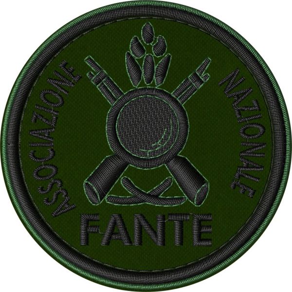 Path ricamato ASSOCIAZIONE NAZIONALE FANTE , su base tessuto verde militare 