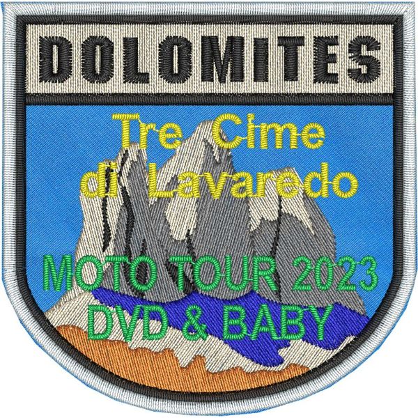 Patch ricamata Tre Cime di Lavaredo (DOLOMITI) mm. 65 X 65