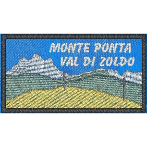 Patch rettangolare mm.75x40 MONTE PONTA VAL DI ZOLDO. Cod.20231047_A