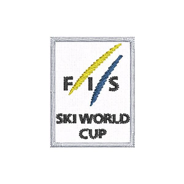 Patch Ricamato FIS SKI WORLD CUP mm.30X23 