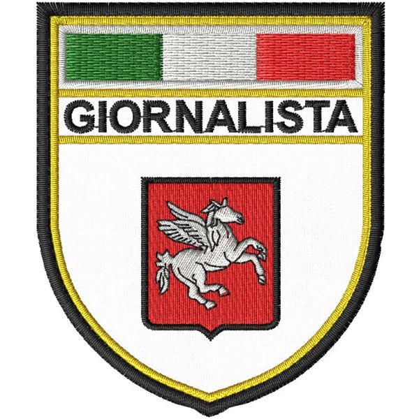 Stemma SCI (TOSCANA) CON TESTO (GIORNALISTA) O DESCRIZIONE A PIACERE MM. 8 X 6,7 