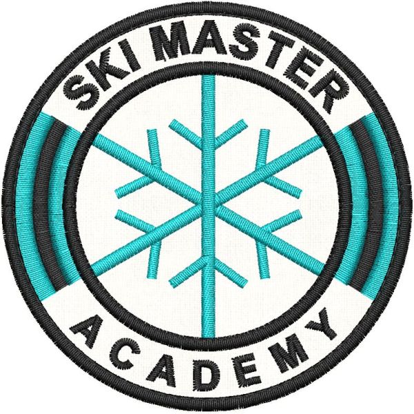 Patch Ricamato SKI PASSION ACADEMY diam. mm.80 
