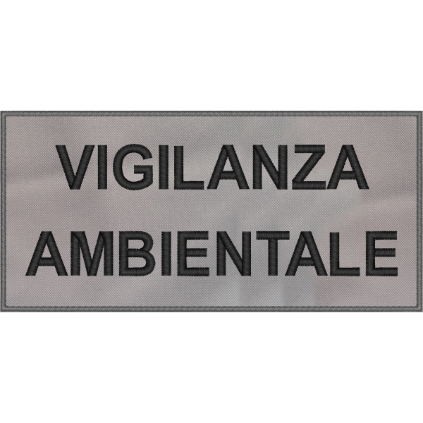 Patch ricamato VIGILANZA AMBIENTALE cm. 21 x 10  