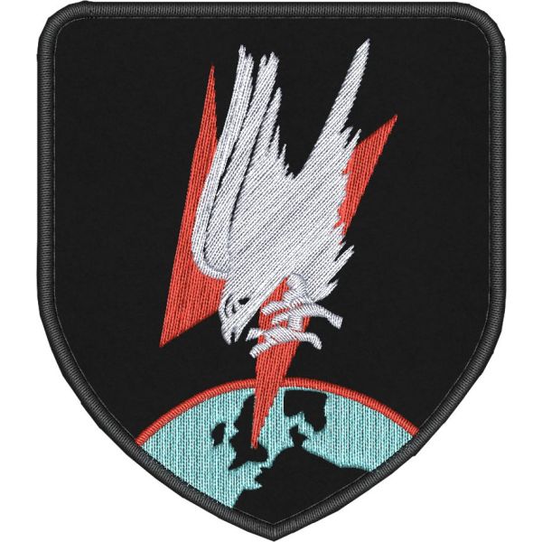 Patch ricamato du base nera squadrone di caccia notturno