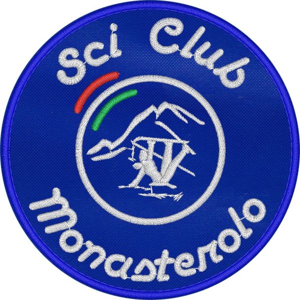 Patch ricamato Sci Club Monasterolo  mm.90 diametro 