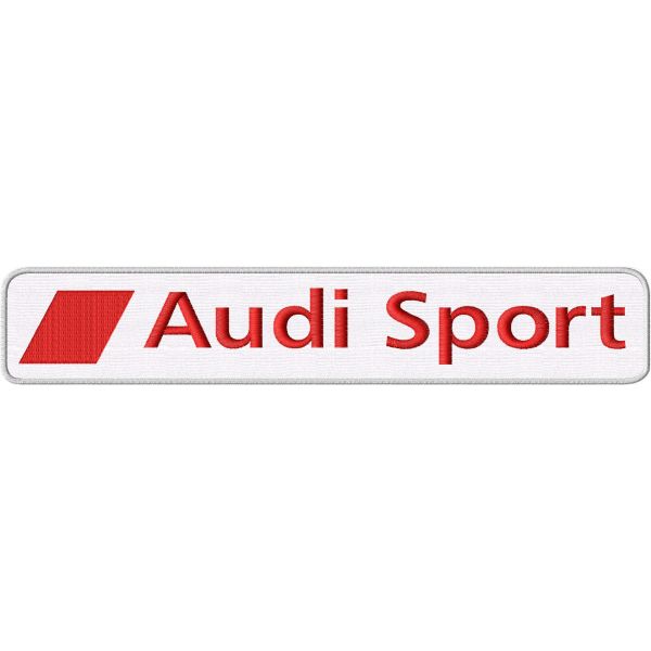 Patch ricamato logo Audi Sport su base cm.10 Cod.20171025_A