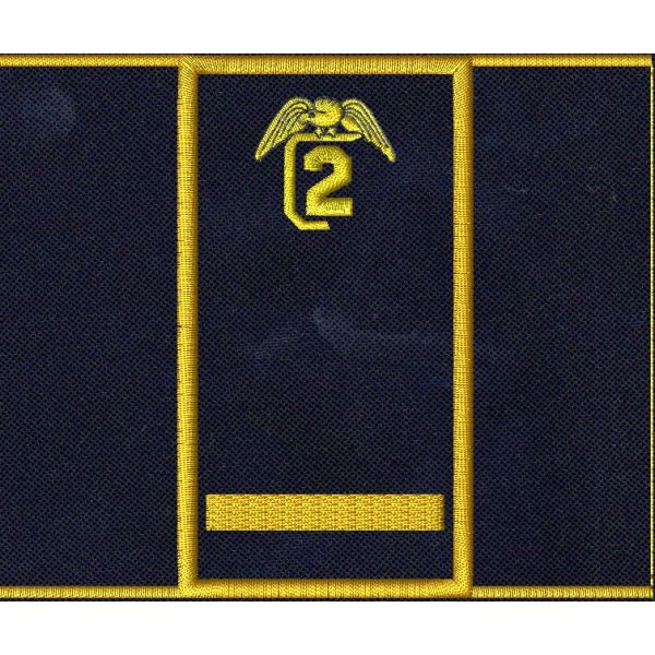 Tubolare incarico "MARESCIALLO ORDINARIO" su base blu NAVY confezionato finito con dimens. 90 X 50 
