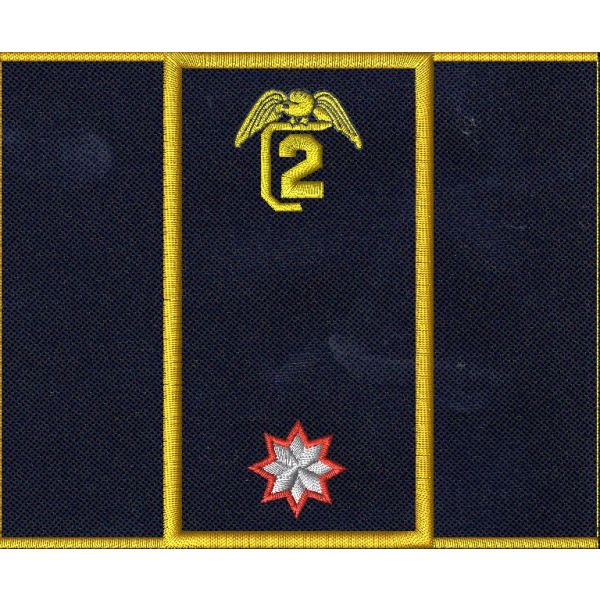 Tubolare incarico di comando"SOTTOTENENTE" su base blu NAVY confezionato finito 