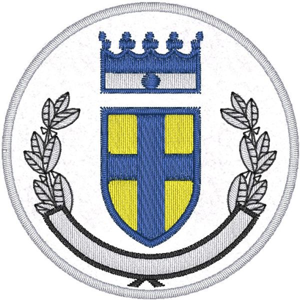 Patch  ricamato stemma comune di parma diametro cm.6