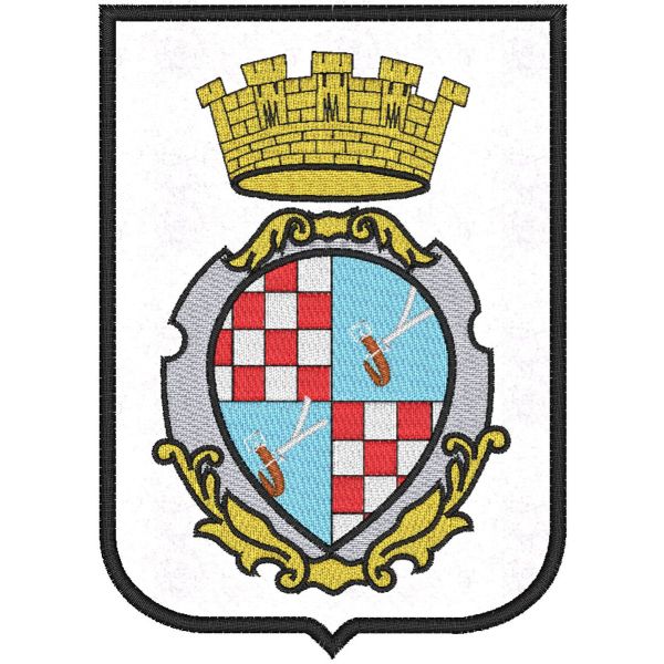 Patch  ricamato comune di parma a scudetto cm. 12 x 8,5 