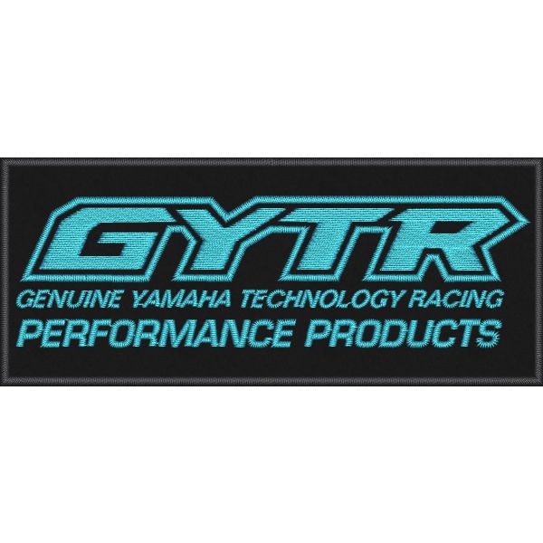 Patch Ricamato logo GYTR Yamaha racing products rettangolare cm. 12,0 x 5,0 