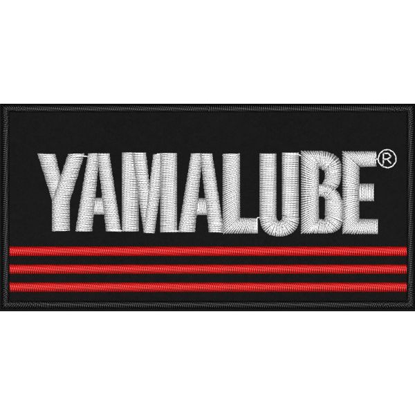 Patch Ricamato logo YAMALUBE rettangolare cm. 8,0 x 4,0