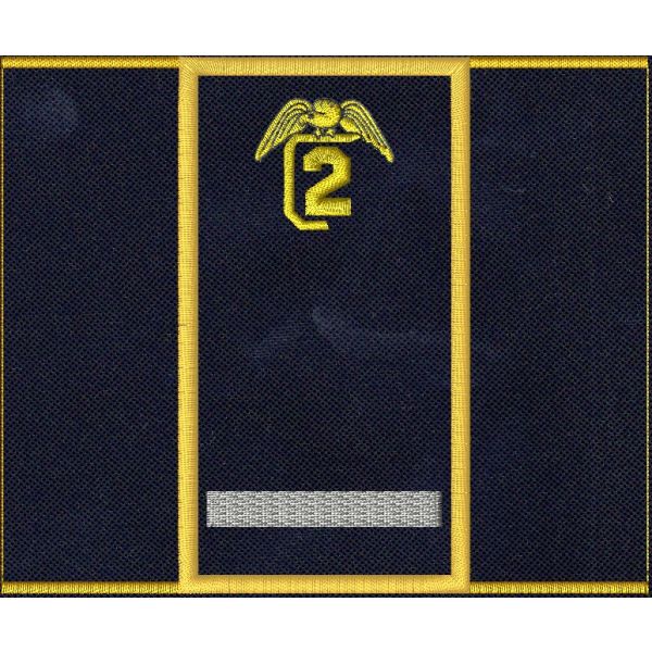 Tubolare incarico "MARESCIALLO ORDINARIO" su base blu NAVY confezionato finito con dimens. 90 X 50 