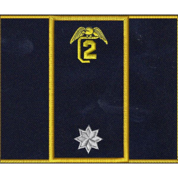 Tubolare incarico di comando"SOTTOTENENTE" su base blu NAVY confezionato finito 
