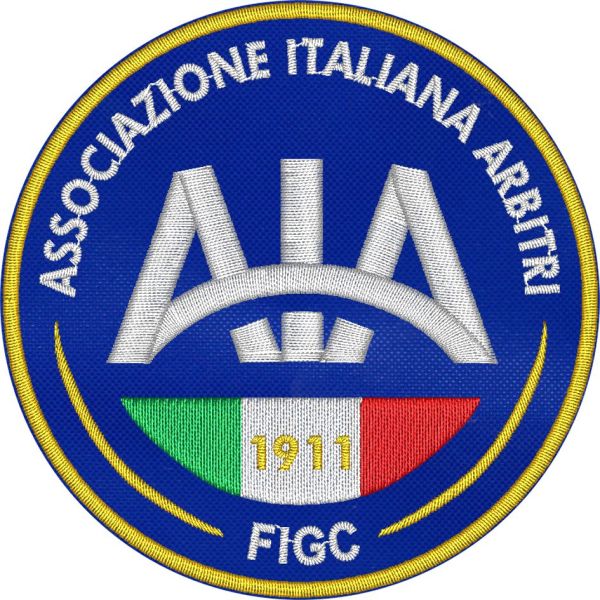 Patch ricamato Associazione Italiana Arbitri (AIA) diametro mm.80