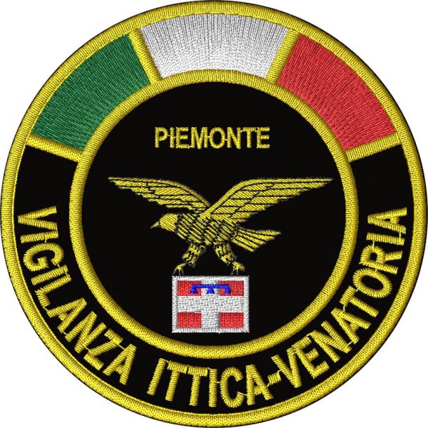 Patch diam.8,5 cm VIGILANZA ITTICA VENATORIA FISA regione PIEMONTE.