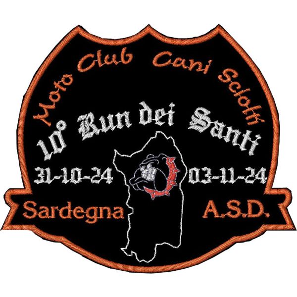 Patch ricamato Cani sciolti 10 RUN DE I SANTI 31-10_03-11 -24