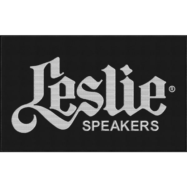 Patch ricamato LESLIE speakers cm. 40 x 25 su base nera
