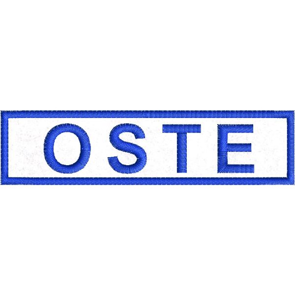 Etichetta nominativa ricamata e personalizzata con nome Cm. 9 x 2