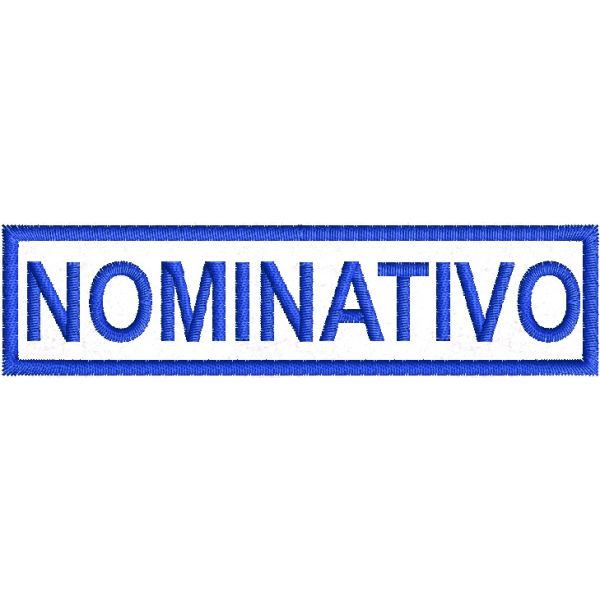 Etichetta nominativa ricamata e personalizzata con nome Cm. 9 x 2