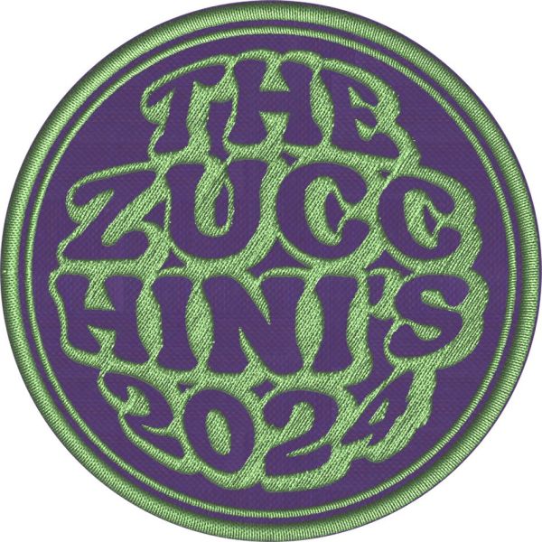 Patch ricamato logo THE ZUCCHINI S su base ciclamino diametro mm. 80 