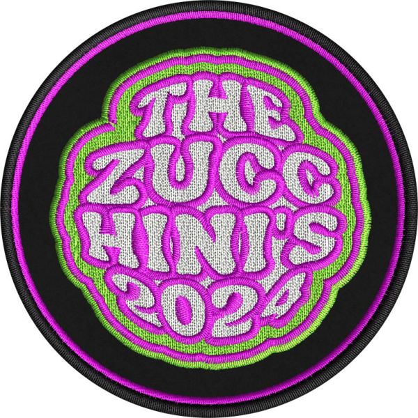 Patch tutto  ricamato logo THE ZUCCHINI S su base nera diametro mm. 80