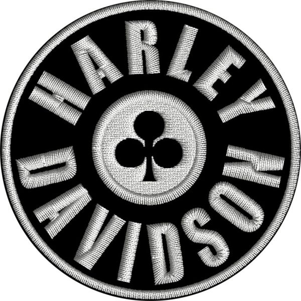Stemmone ricamato tondo HARLEY DAVIDSON cm. 7 di diametro