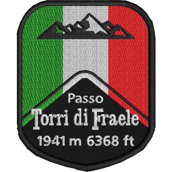 Patch ricamato PASSO TORRI DI FRAELE alto cm.8 