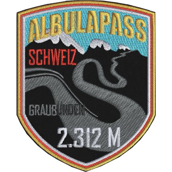 Patch ricamato Albulapass Canton dei Grigioni / Graubünden (Svizzera)