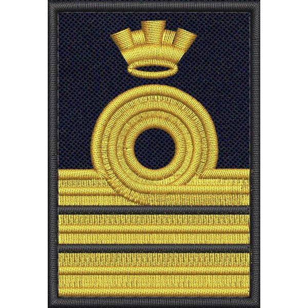 Patch ricamato "MARINA MERCANTILE" (gradi COMANDANTE) 