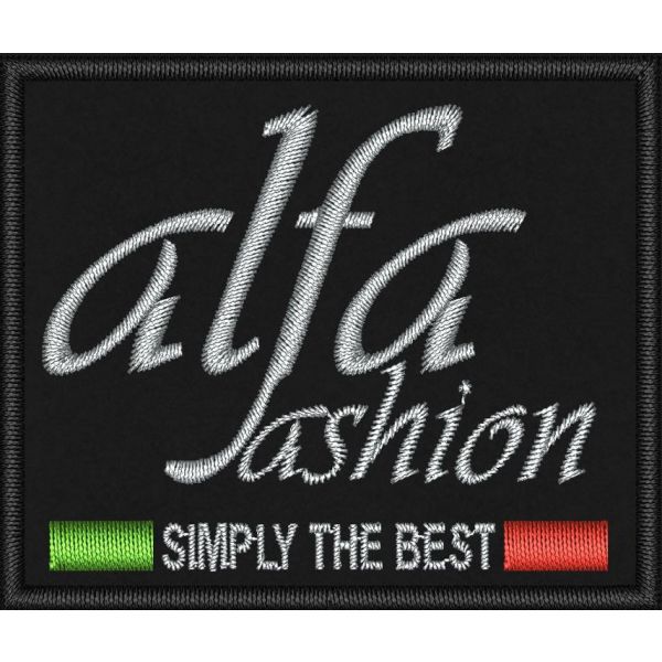 Patch ricamato Alfa Fashion cm. 5 x 6 simply the best 
