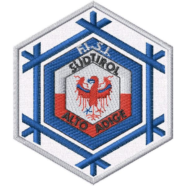 Patch ESAGONALE cm. 7 x 6  F.I.S.I. SUDTIROL ALTOADIGE Cod. 20241022_A