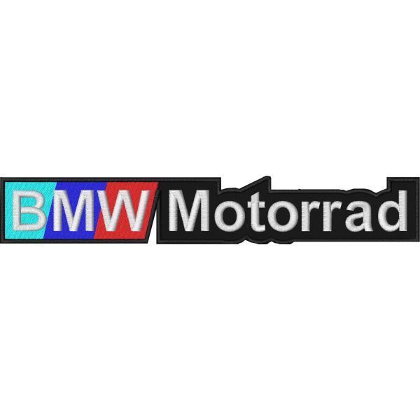 Patch a fascia ricamato BMW Motorrad su base cm. 28 x 4,5 di altezza