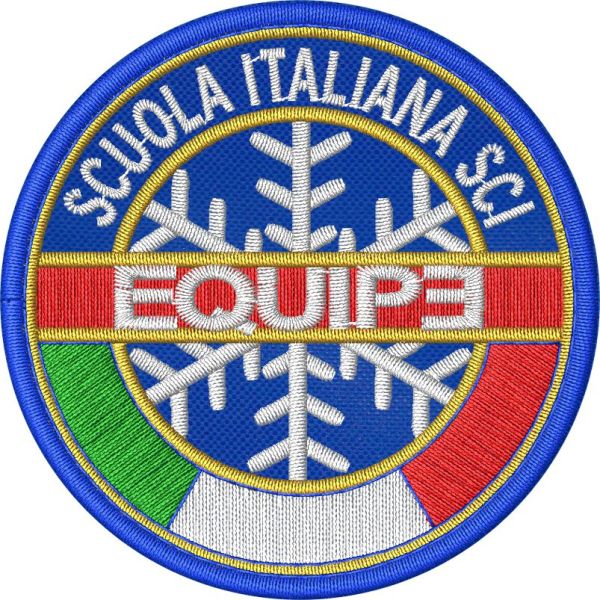 Stemma personalizzato (EQUIPE) SCUOLA ITALIANA SCI diam.68 mm. 