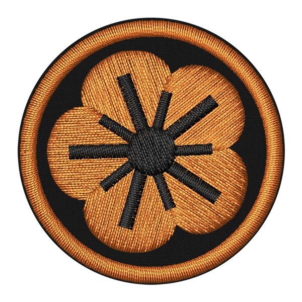 Patch ricamato Fiore 5 Petali con colore rosso