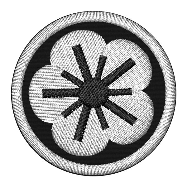 Patch ricamato Fiore 5 Petali con colore rosso