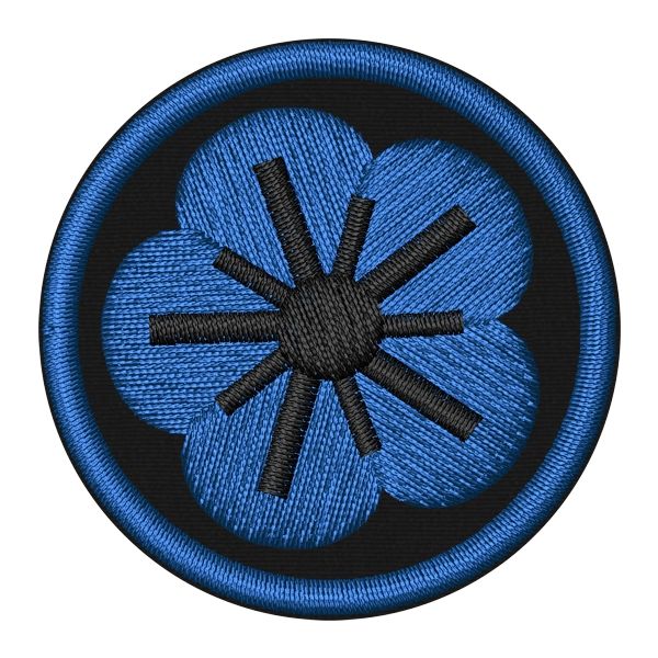 Patch ricamato Fiore 5 Petali con colore rosso