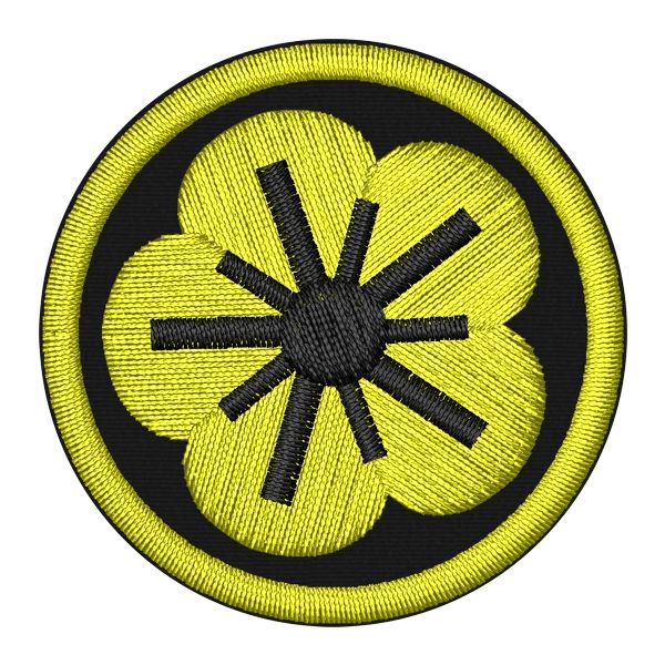 Patch ricamato Fiore 5 Petali con colore rosso