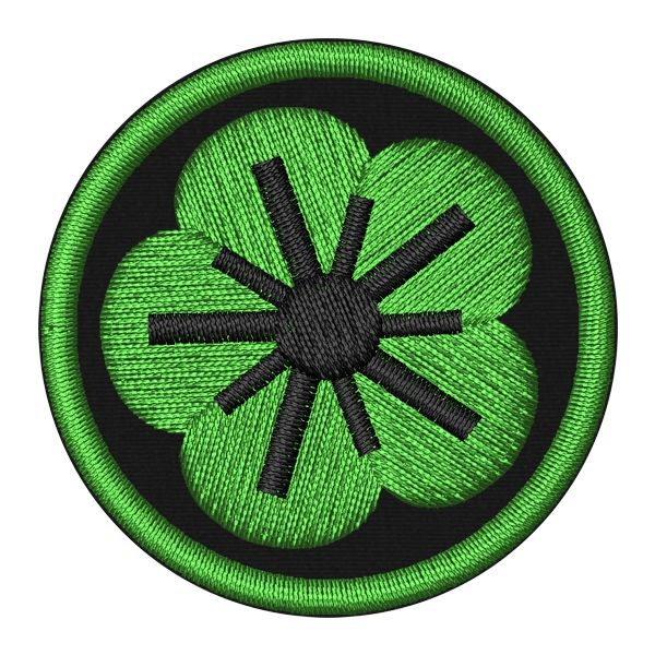 Patch ricamato Fiore 5 Petali con colore rosso