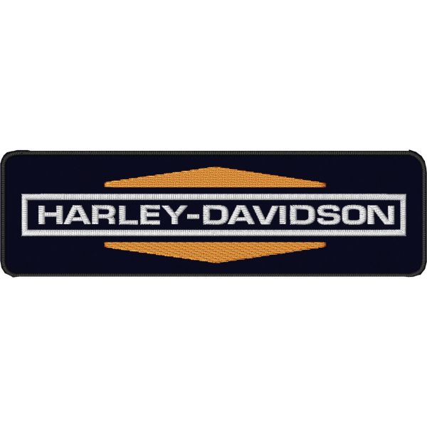 Patch ricamato rettangolare cm. 14 x 4 logo HARLEY DAVIDSON