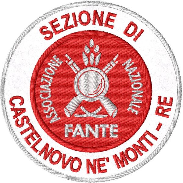 Path ricamato ASSOCIAZIONE NAZIONALE FANTE personalizzato con sezione a piacere