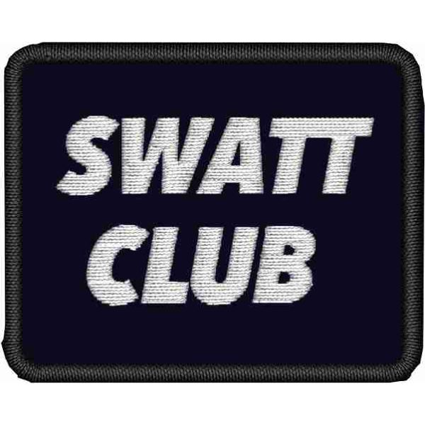 Patch Ricamato rettangolare cm. 5 x 4 su base NERA con TESTO A PIACERE