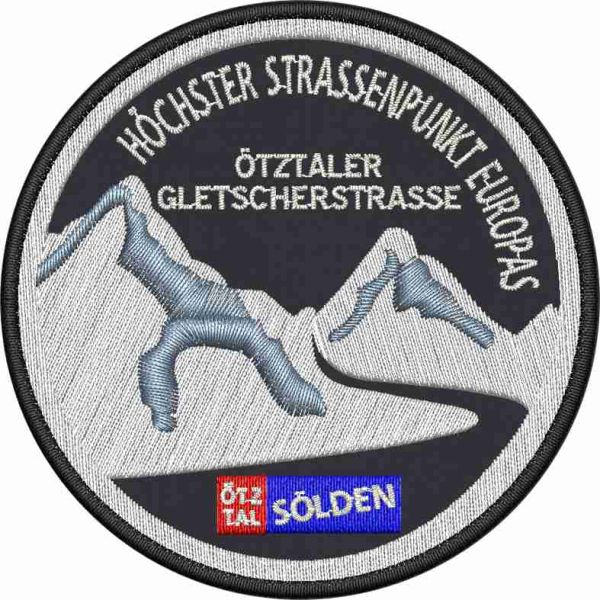 Patch ricamato ötztaler gletscherstraße Österreich  diametro  cm.8