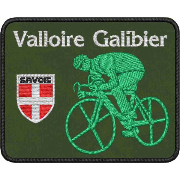 Patch ricamato COL DE GALIBIER VALLOIRE Francia base cm. 9 x7 