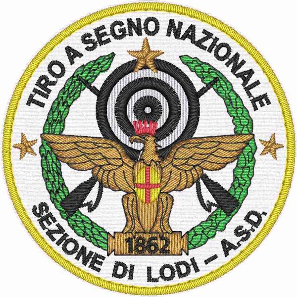 Patch ricamato TIRO A SEGNO NAZIONALE con sezione personalizzabile 