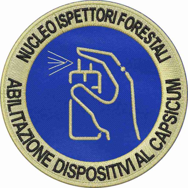 Patch su base BLU ISPETTORI FORESTALI abilitati CAPSICUM diametro cm.9