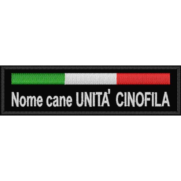 Etichetta (UNITA' CINOFILA) personalizzata con nome a piacere 