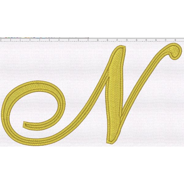 prova ricamata tutto con filato GOLD dimensioni cm. 18,5x10,5 